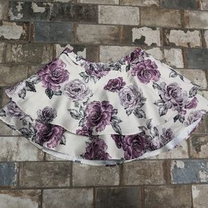 CITY STUDIO Womens Ivory Zippered Tiered Mini Party A-Line Skirt Juniors 11